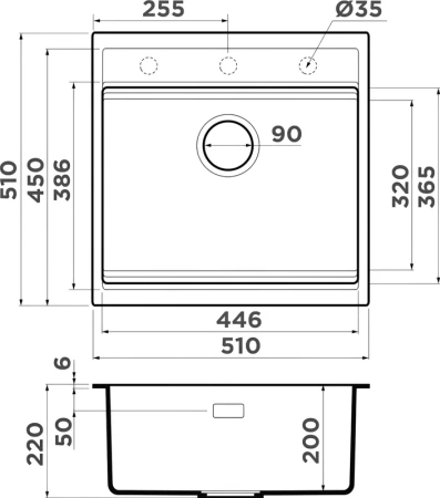 мойка кухонная omoikiri kitagawa 51-gb графит