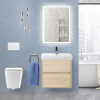 тумба под раковину belbagno neon-600-2c-so-pb, подвесная, цвет pino bianco
