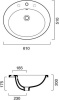раковина встраиваемая 61 см catalano incasso 1join00