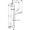 душевой набор 0,65м hansgrohe crometta 100 1jet 26652400