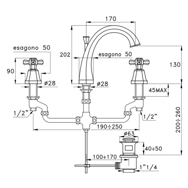 смеситель для раковины stella eccelsa ec 00015 au00