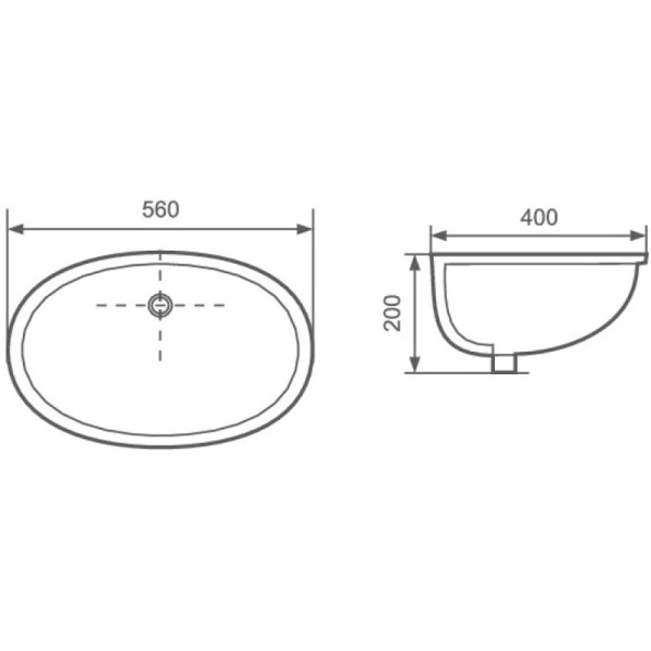 раковина aquatek 56 aq8091-00 белая