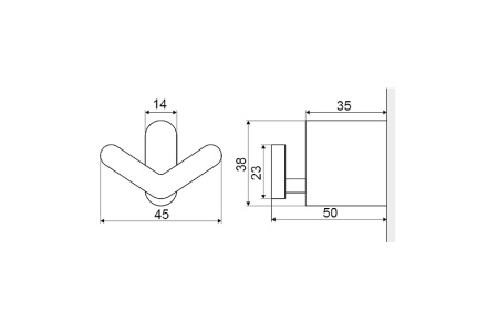 крючок excellent kobo (хром) doex.1702cr