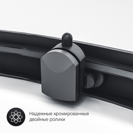 душевой уголок am.pm gem 90х90 w90g-401a090bt профиль черный матовый стекло прозрачное