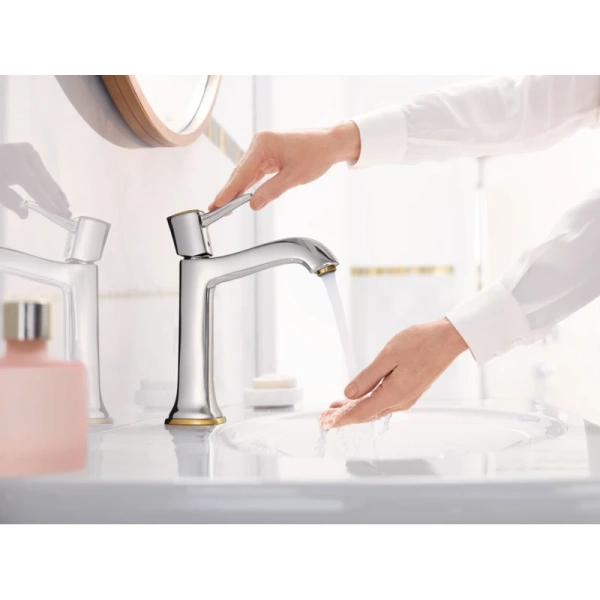 смеситель для раковины 160 с донным клапаном hansgrohe metropol classic 31302090