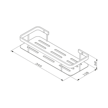 полка корзина am.pm sense l a7453122 черная матовая