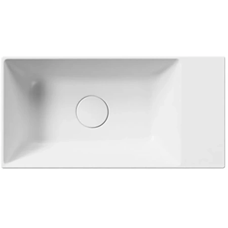 раковина gsi kube x 9486009 подвесная, 50x25 см, bianco opaco (белый матовый)