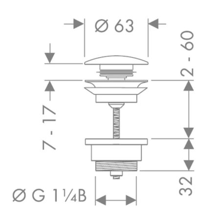 донный клапан hansgrohe 50100990