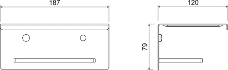 держатель туалетной бумаги aquatek либра aq4309mb матовый черный