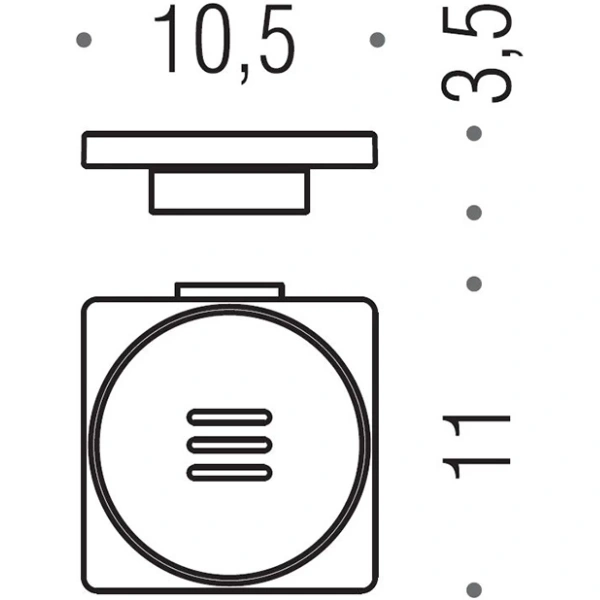 Мыльница Colombo Design MiniQ B5001.HPS1-RNE нержавеющая сталь, черная резина