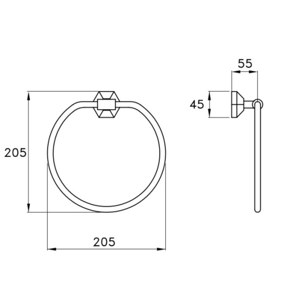 Полотенцедержатель Stella Eccelsa EC 10003 CR00