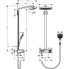 душевая система hansgrohe raindance select e 300 3jet showerpipe 27127400