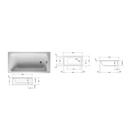 акриловая ванна duravit d-code 150x75 см 700095