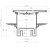 душевой трап 194x194/50 мм pestan confluo standard angle vertical 13000021, хром