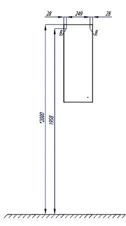 подвесной шкаф aquaton симпл 30 r 1a012503sl01r белый