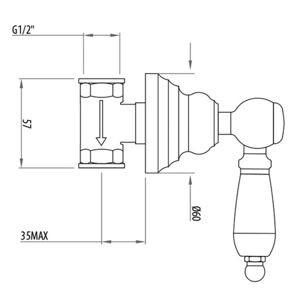 смеситель для душа gattoni vivaldi lever 1305513c0 cr