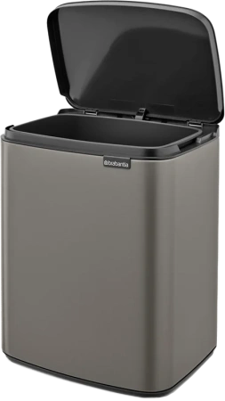 мусорное ведро brabantia bo 230387 12 л, платиновое