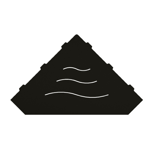 Металлическая полка RGW MT-13B 49279913-04 угловая Черная