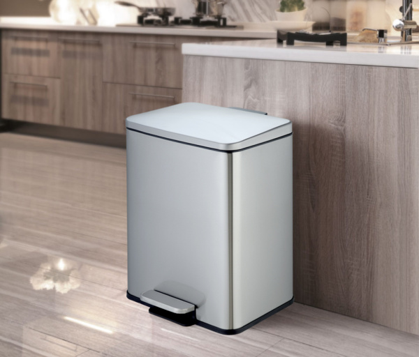Мусорное ведро Weltwasser WW Golf MT 17L с педалью, хром матовый