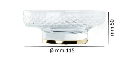 мыльница boheme aura 10251-g настольная, золотой