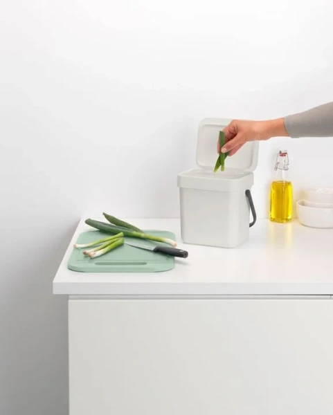 Мусорное ведро Brabantia Sort&Go 213229 3 л, светло-серое