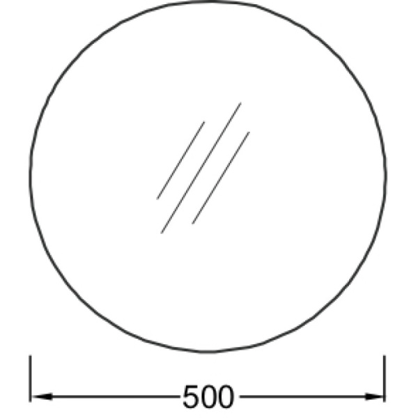 зеркало jacob delafon 50 см, круглое, с подсветкой, eb1450-nf