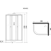 душевая кабина niagara eco 120x80 r e120/80/13r/tn без гидромассажа