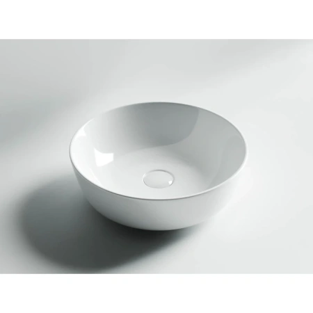 раковина ceramicanova element cn6013 накладная, ø41.5 см, белая