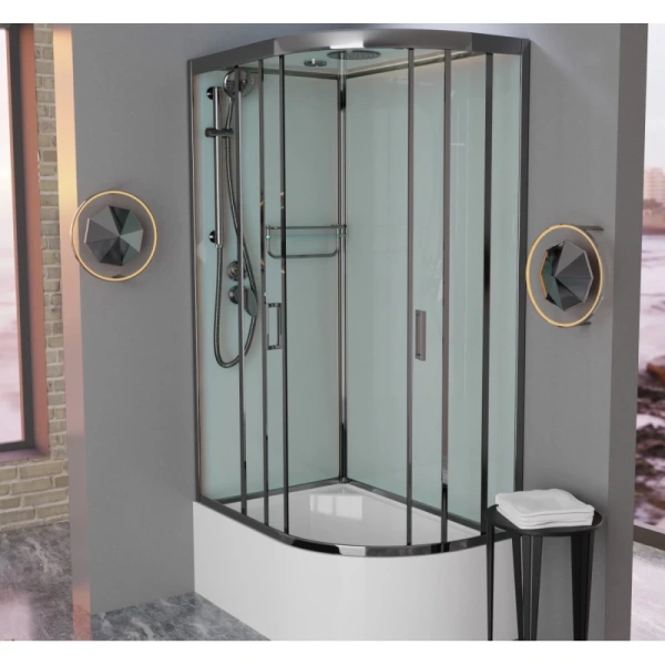 душевая кабина 120x80x220 см frank f412/2l brilliant 187009 прозрачное