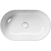 раковина gsi pura 883411 накладная, 60x37 см, bianco lucido (белый глянец)