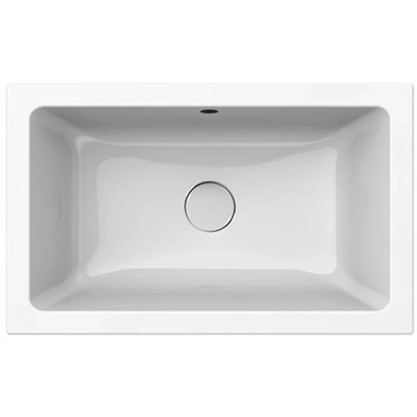 раковина gsi kube x 895311 встраиваемая сверху/полувстраиваемая, 60x37 см, bianco lucido (белый глянец)