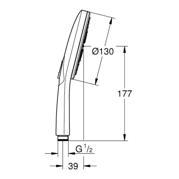 ручной душ 130 мм grohe rainshower smartactive 26574dc0