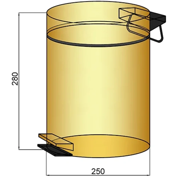 Ведро для мусора Boheme Uno 10426-G Золото