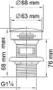 донный клапан для раковины wasserkraft a047