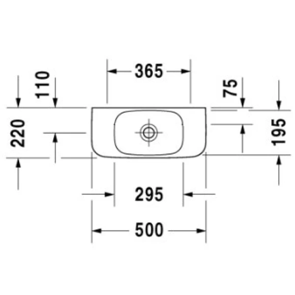 раковина подвесная duravit durastyle 0713500000