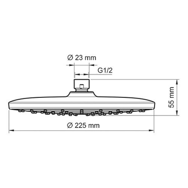 верхний душ wasserkraft a077 цвет черный матовый