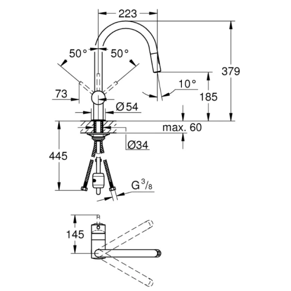 смеситель для кухни grohe minta 32321a02