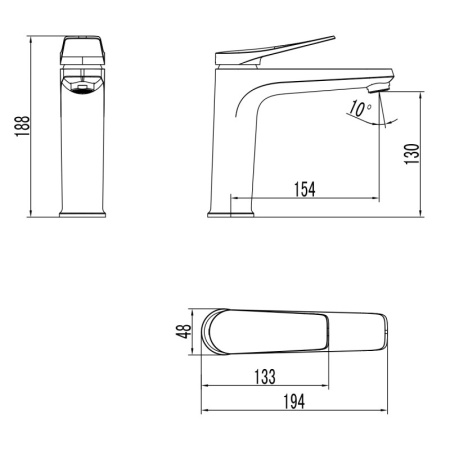 смеситель для раковины lemark bronx lm3737bl черный