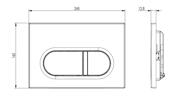 кнопка смыва для инсталляции aquatek kdi-0000044 для унитаза, абс-пластик, цвет матовый хром