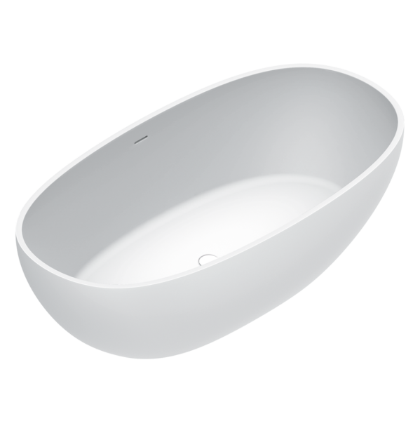 ванна catalano solid 7239020021 из искуственного камня, отдельностоящая, 176x91 см, solidtech, белая матовая