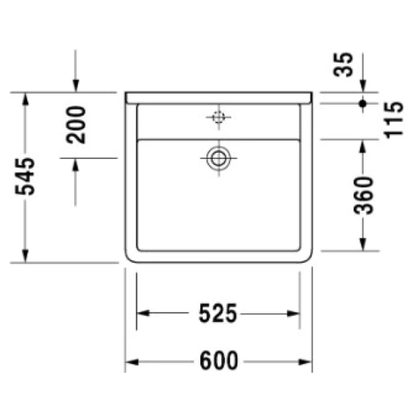 раковина полувстраиваемая duravit starck 3 0312600000