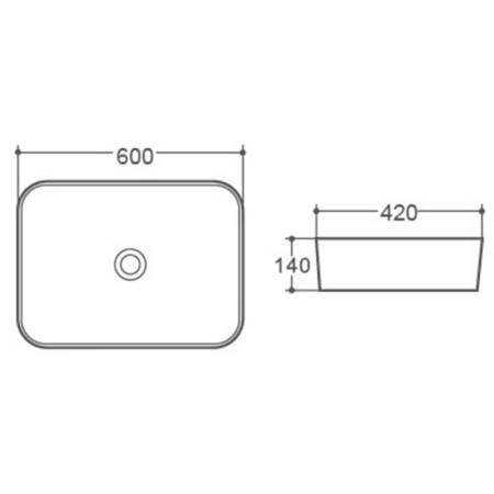раковина накладная vincea vbs-304 60х42 см, белая
