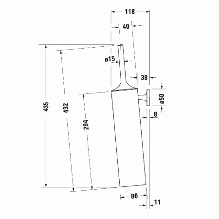 ершик для унитаза duravit starck t 0099464600