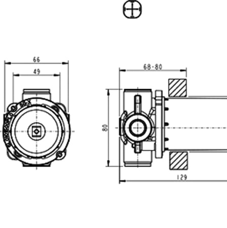 скрытая часть для смесителя bravat rhein d999bw-eng