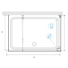 душевой уголок rgw walk in wa-005-1 70x90 351005179-11 профиль хром, стекло прозрачное