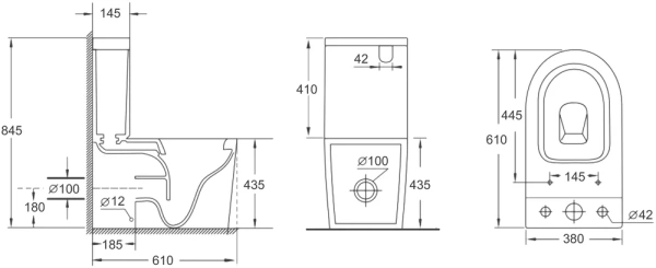 унитаз компакт aquanet atago 2.0 rimless 00243546 без бачка с сиденьем микролифт