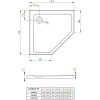 акриловый поддон 100x100 см radaway doros pt sdrpt1010-01