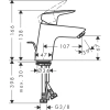 смеситель для раковины с донным клапаном hansgrohe logis 71170670