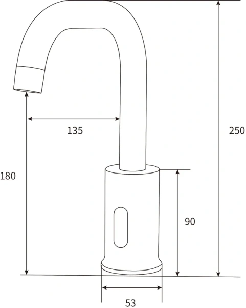 смеситель для раковины bewash photocell bwam1bs869 сенсорный, черный