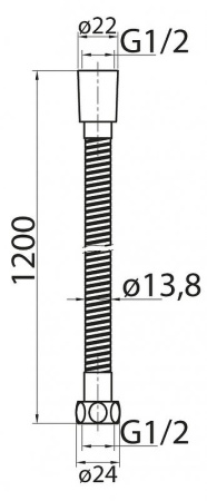 душевой шланг cezares czr-c-fmdc2-120-03 золото